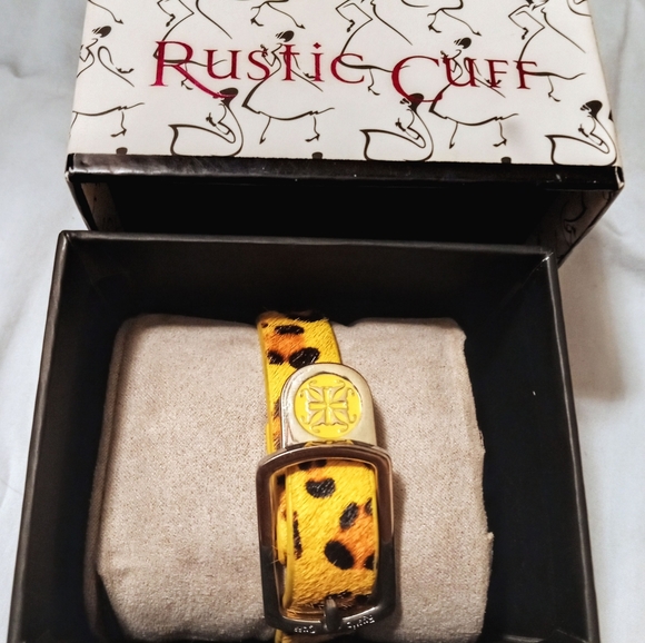 Leopard Print Rustic Cuff - Picture 2 of 3